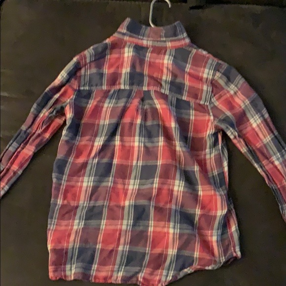Pink, purple, white, blue flannel, American eagle - Picture 2 of 2